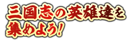 三国志の英雄達を集めよう！